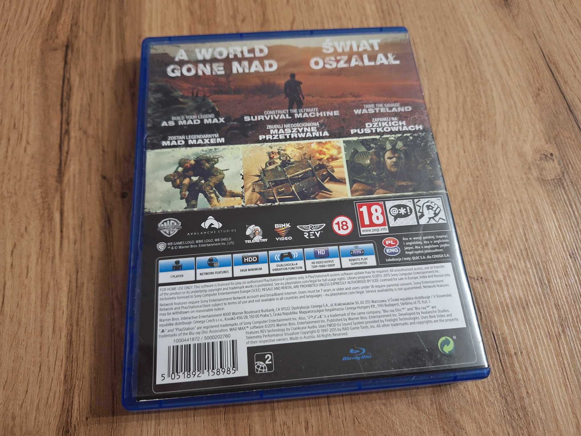 SPRZEDAM: Gra Mad Max na PS4