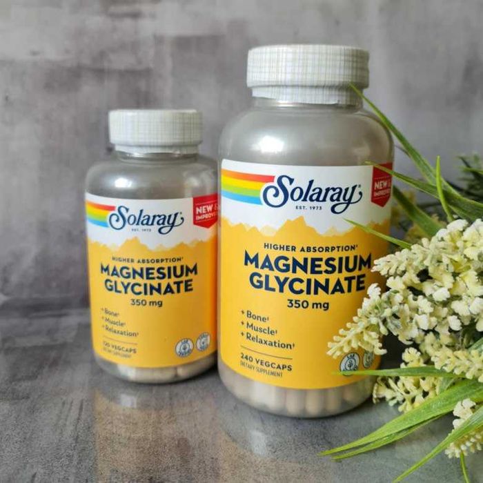 Глицинат магния, Solaray Магний глицинат с высокой усвояемостью,350 мг