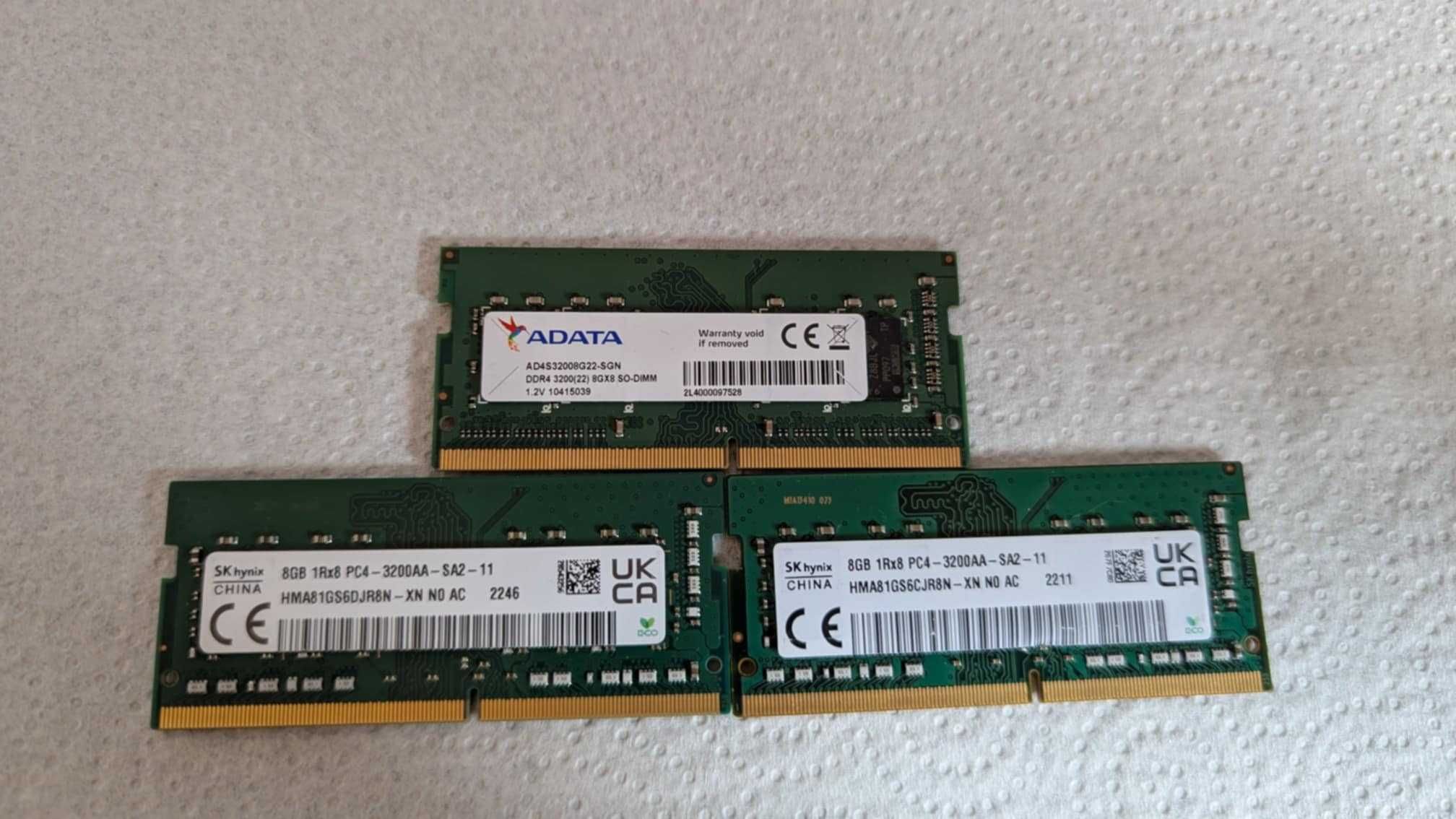 RAM DDR3 DDR4 SODIMM 4GB 8GB 16GB 1600–3200MHz Laptop