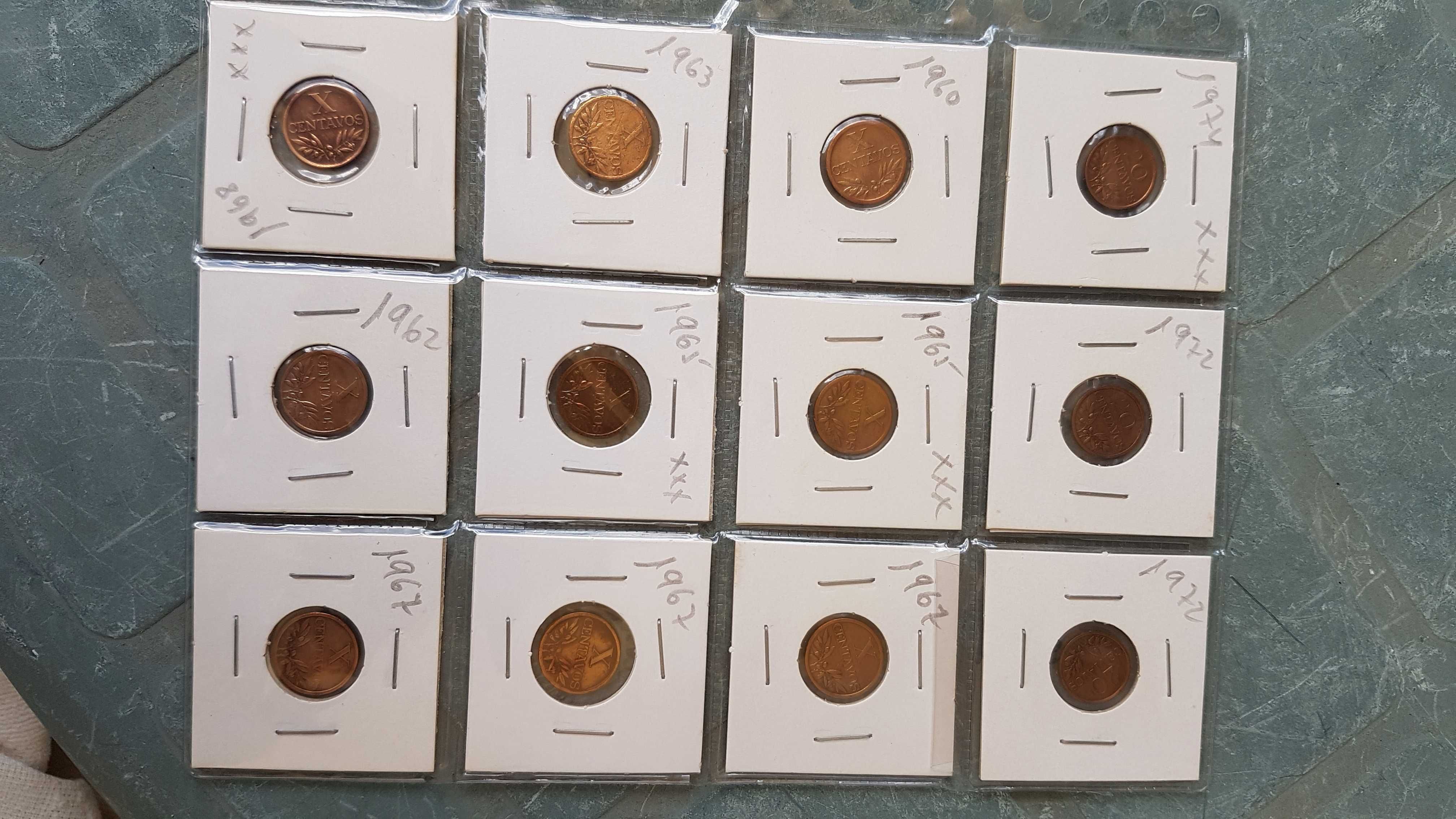 Moedas 50 Centavos em Alpaca + Dez e Vinte Centavos em Bronze