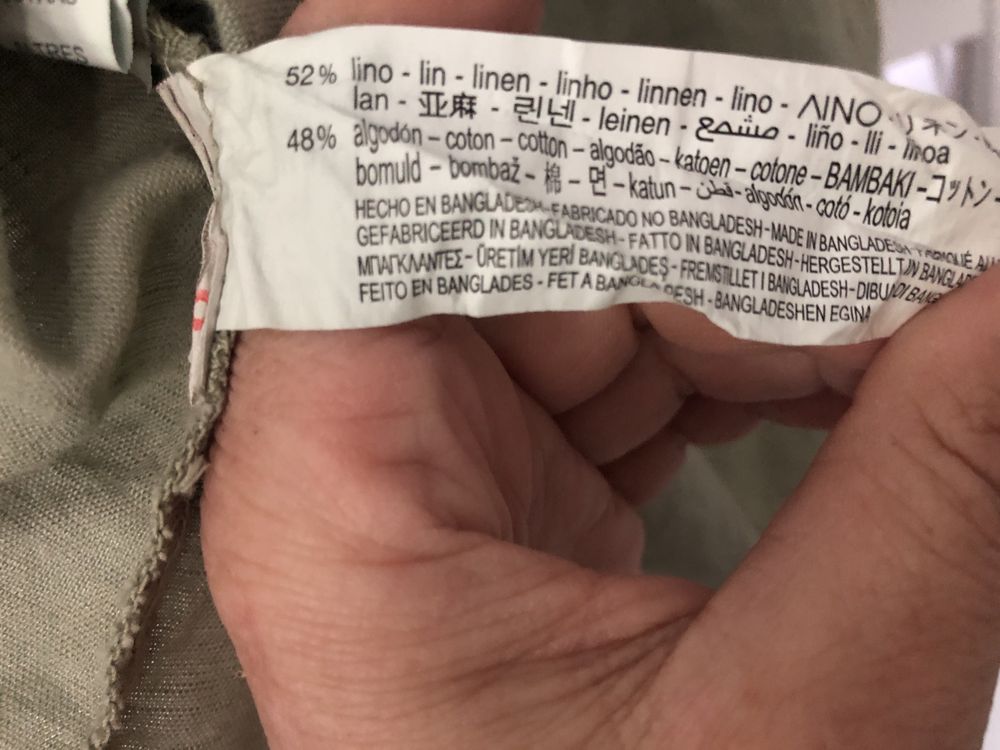 Zara lniana sukienka z paskiem rozmiar s khaki