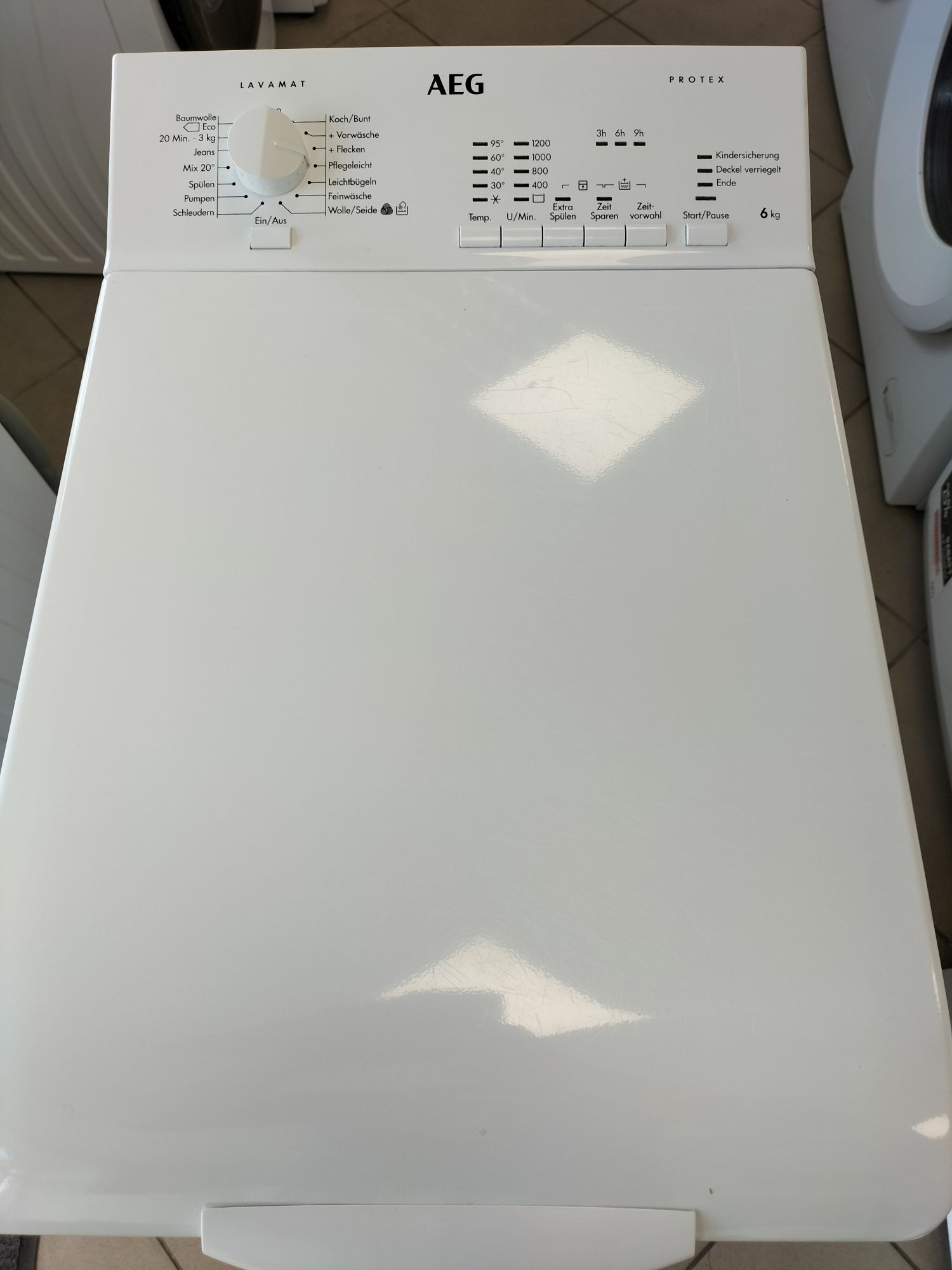 Pralka AEG Electrolux od góry ładowana,  6kg, 1200obr,  z Niemiec