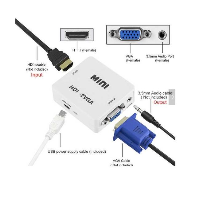 Конвертер HDMI в VGA переходник адаптер
