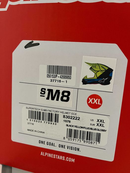 Kask Alpinestars SM8 Supertech Factory Black MX(cross,quad,enduro,mtb)