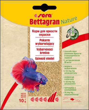 Sera Bettagran Nature 10g wybarwiający dla bojowników 3 szt +GRATIS