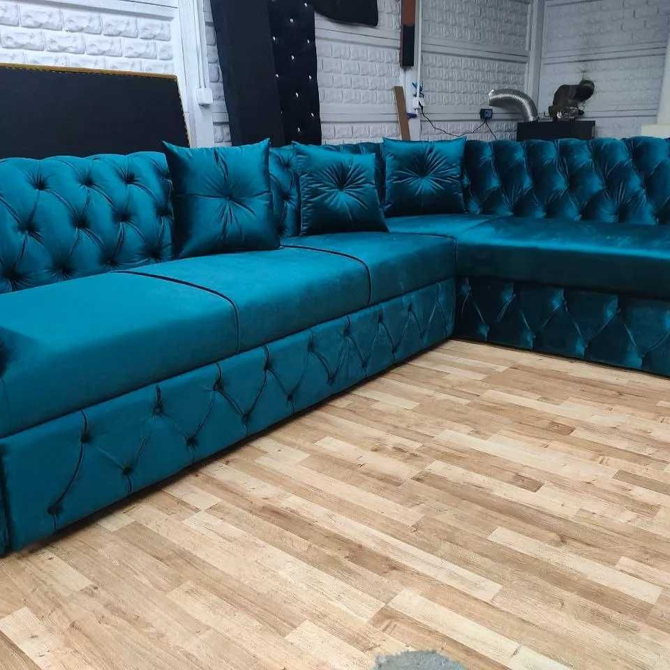 Narożnik 220x300 f spania pojemnik chesterfield głęboki pik