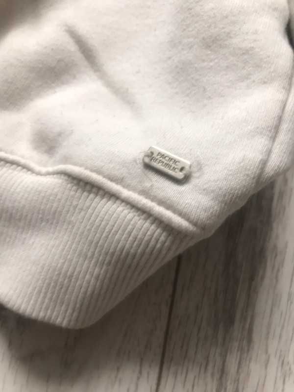 biała bluza z kapturem hoodie vintage pull&bear damska męska unisex