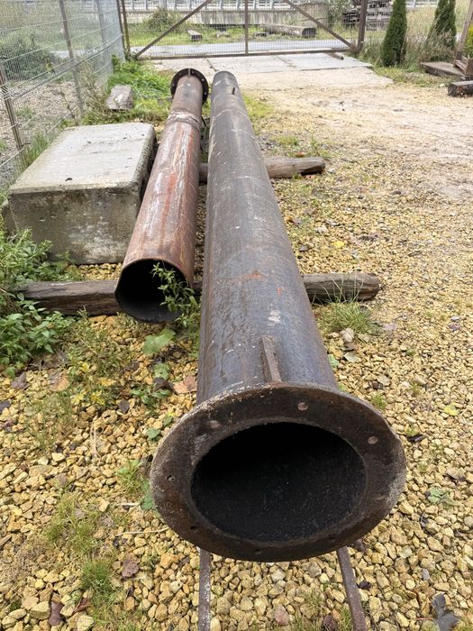 Rura stalowa kominowa 12 m - mocna stal, z drabiną, gotowa do montażu