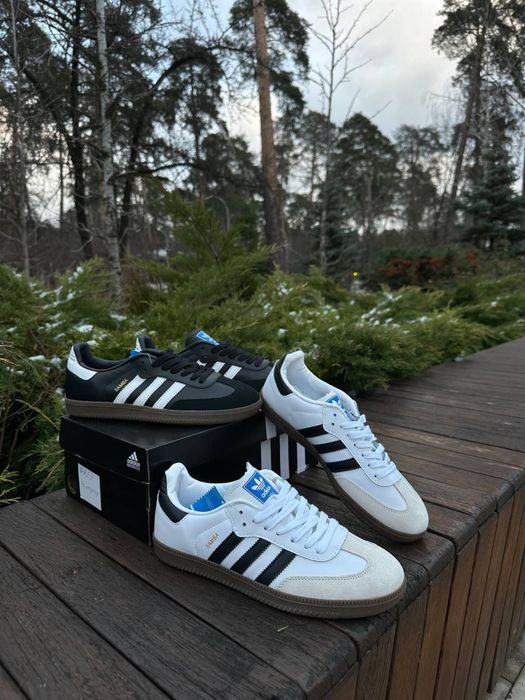 Мужские кроссовки Adidas Samba OG 'Black) White|Gum' Размеры 41-45