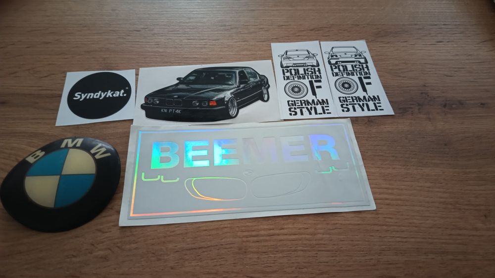 Vlepy BMW - Syndykat , Ptak Garage i znaczek BMW