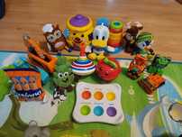 Zabawki zestaw zabawek dla dziecka garnuszek Fisher Price i inne