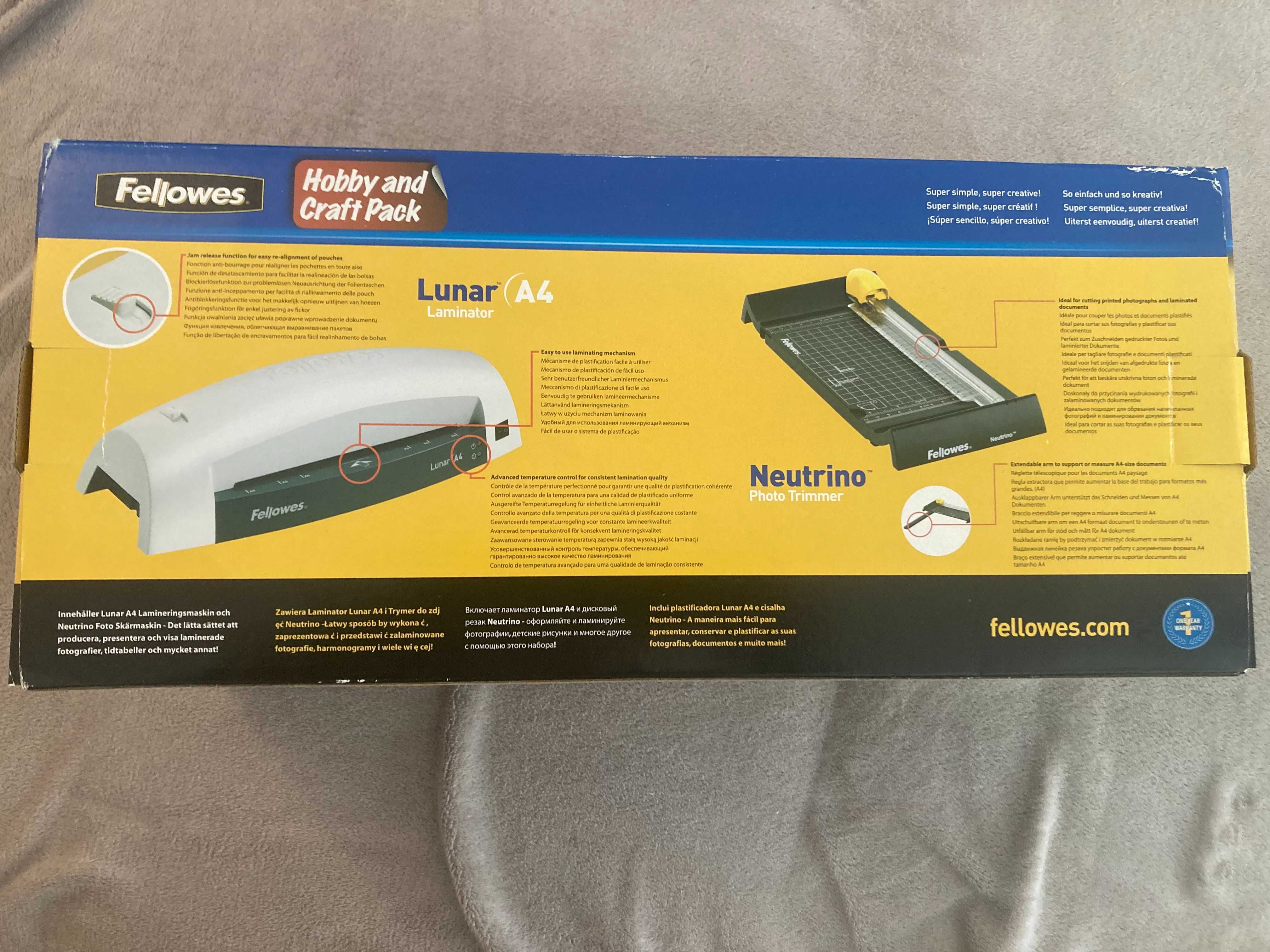 Plastificadora A4 a Quente Fellowes Lunar + Guilhotina