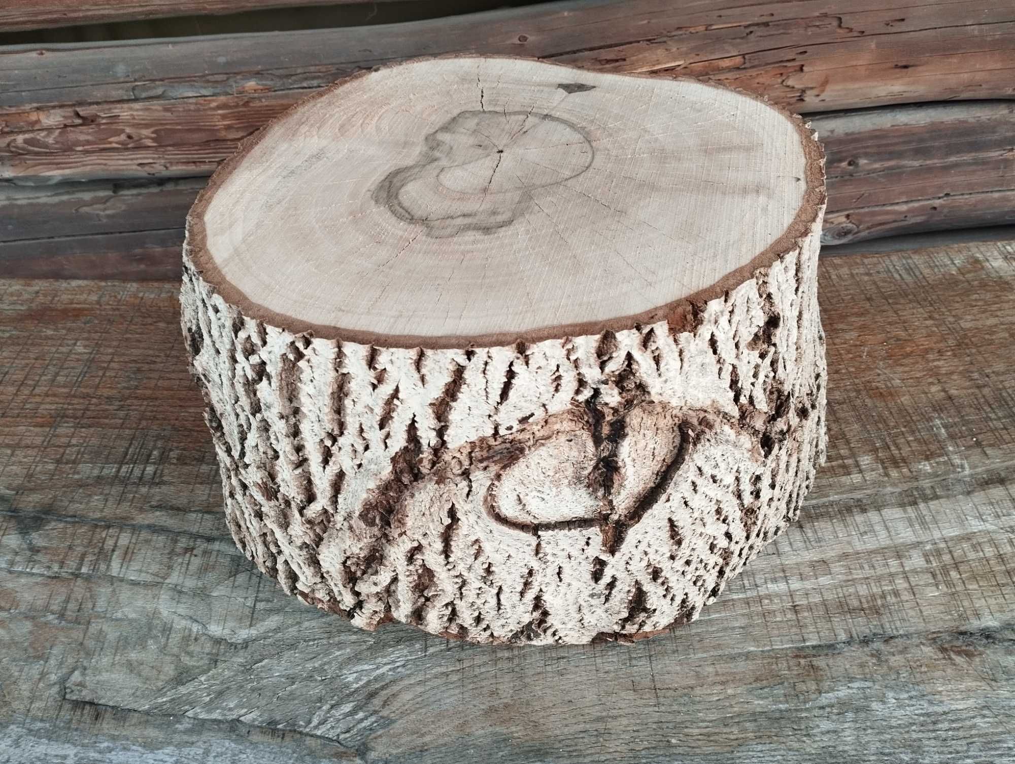 Plaster drewna Pniak Podstawa do stolika DIY Orzech Suchy Pniak