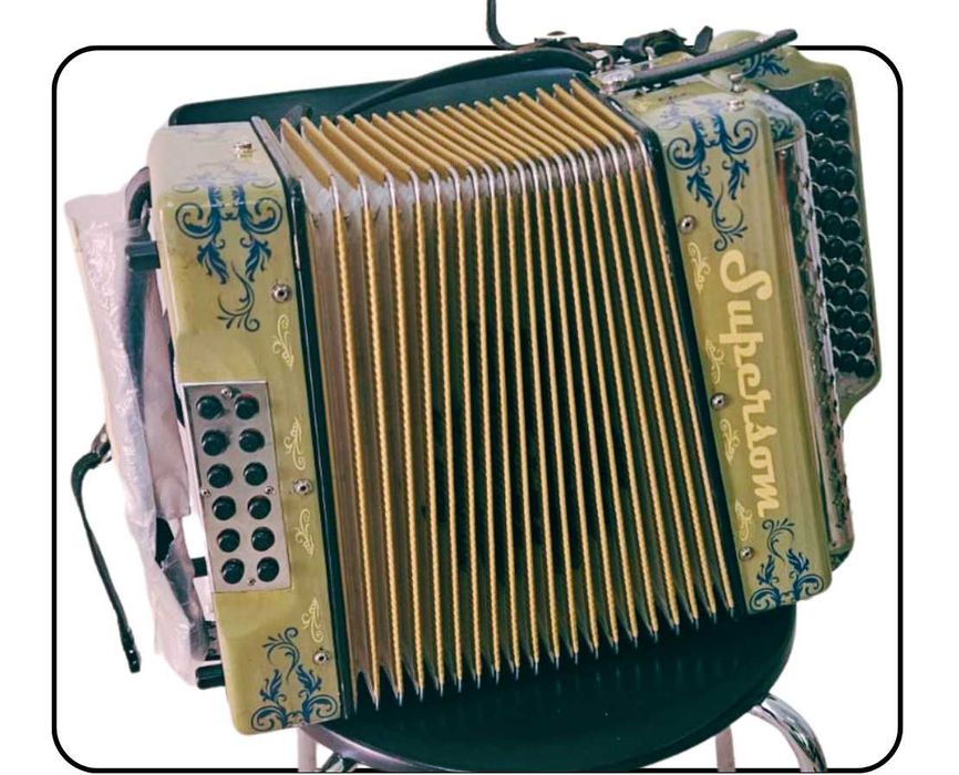 Concertina Supersom Turquesa - 3ª Voz - Lá# (c/ Microfones incluídos)