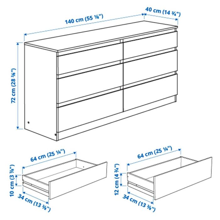 Komoda kullen ikea malm biała komoda