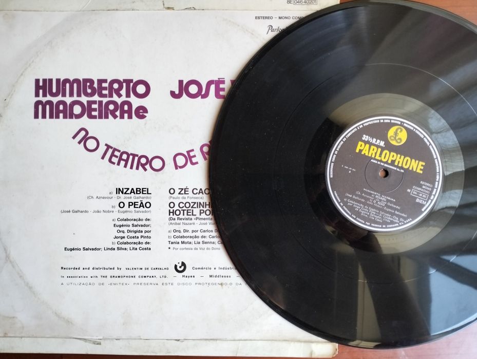 Disco de vinil LP Humberto Madeira & José Viana no Teatro da Revista