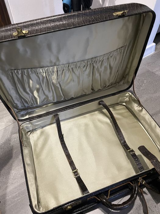 Walizka skórzana retro