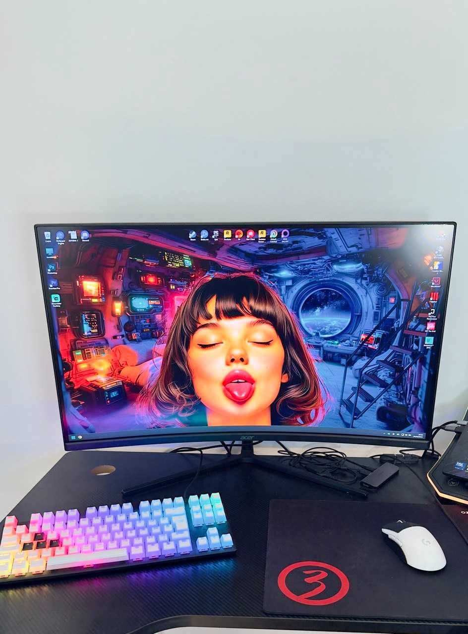 Monitor Gaming Curvo 32' 165hz 1ms QUADHD 1440P