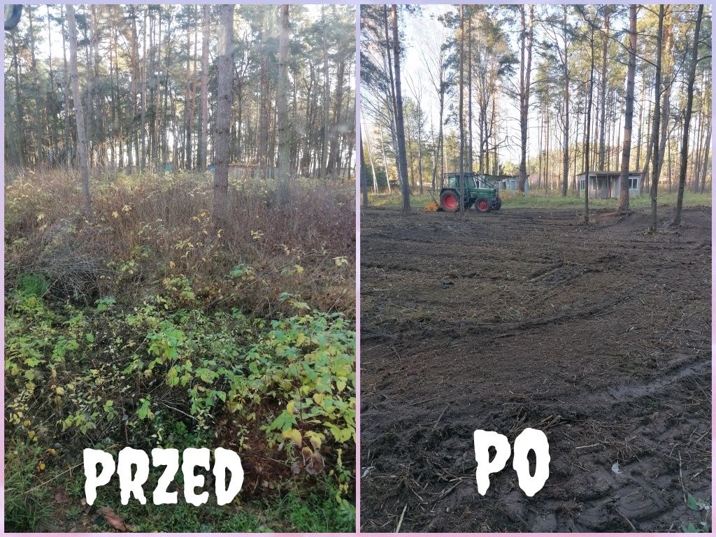 Mulczer wgłębny leśny czyszczenie działek krzaków sadów lasów samosiew