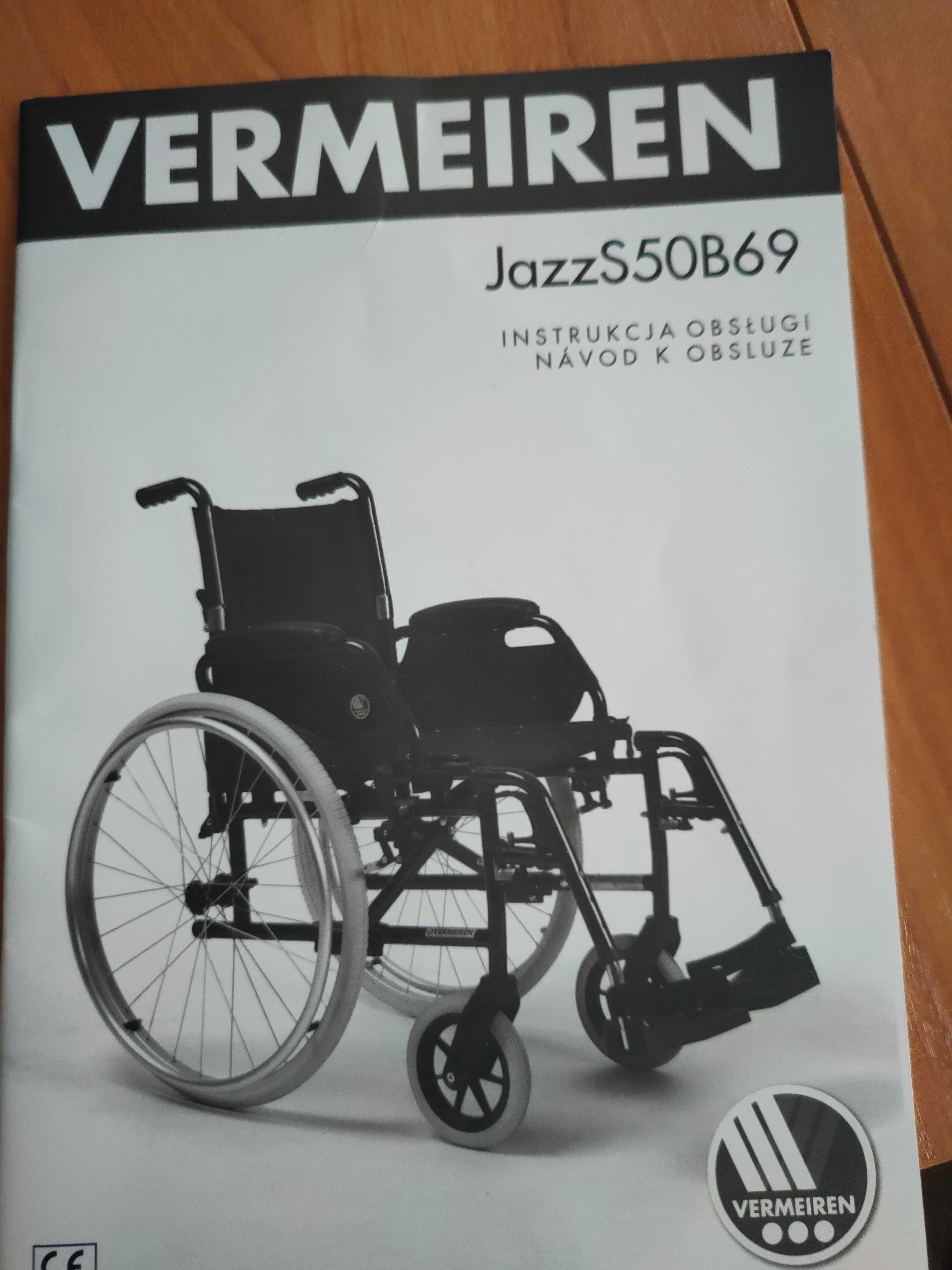 WÓZEK INWALIDZKI  Jazz S50B69  z instrukcją +Chodzik