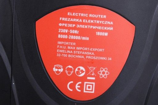 Frezarka górnowrzecionowa 1800W + Zestaw 12 Frezów