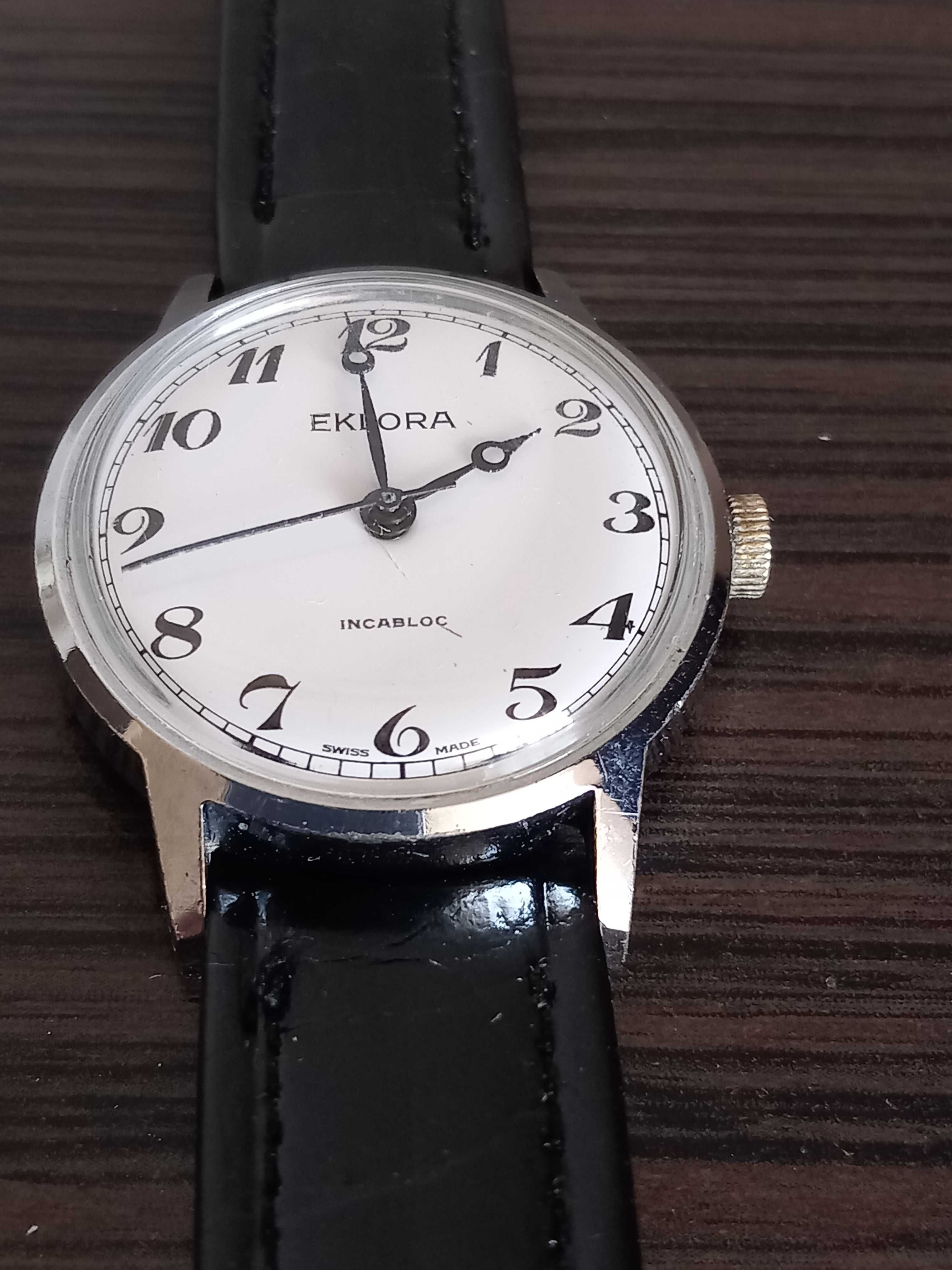 zegarek kolekcjonerski Eklora Incabloc Swiss Made