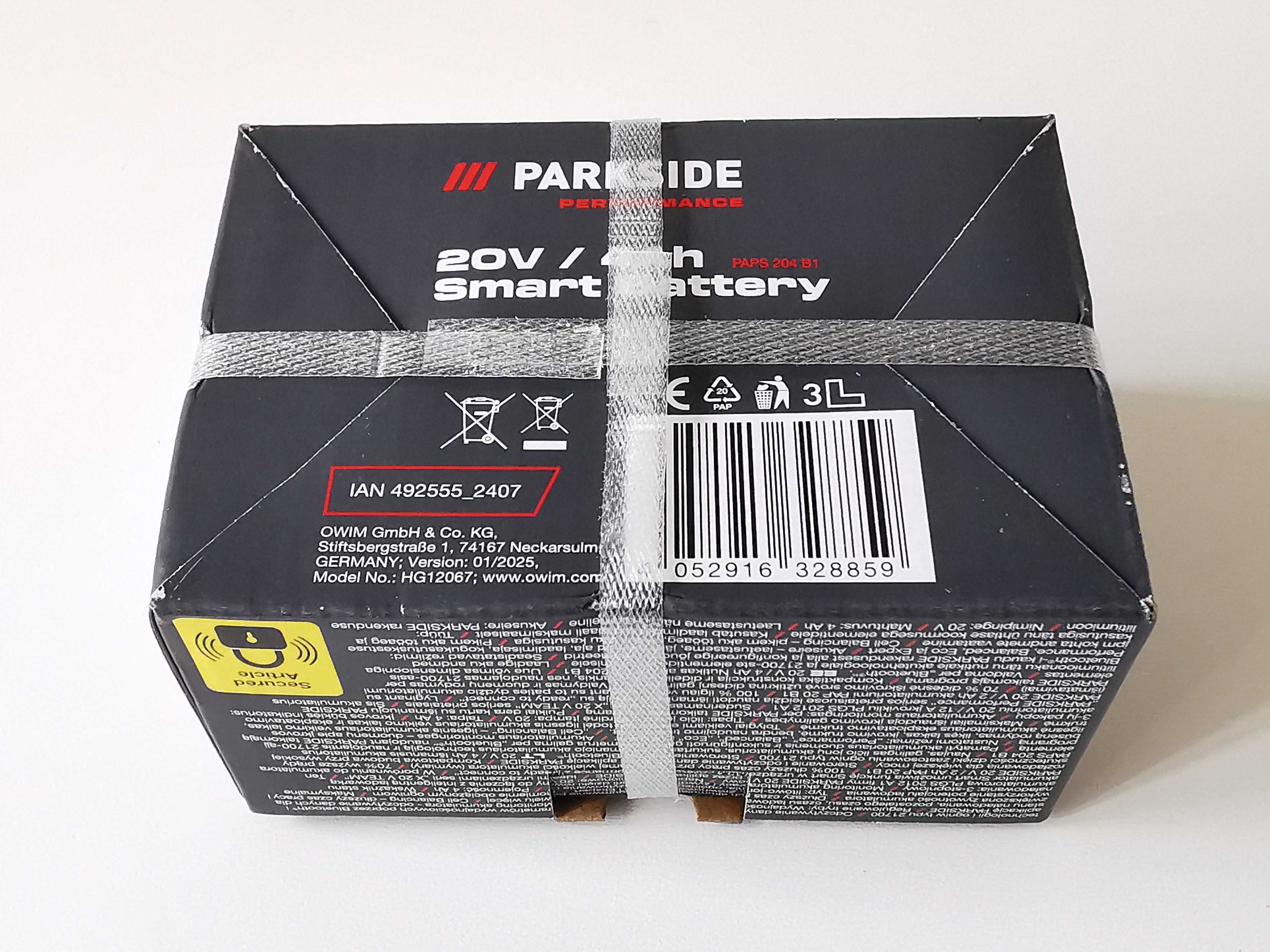 Akumulator PARKSIDE Performance 4 Ah PAPS 204 B1 Bluetooth Gwarancja3L