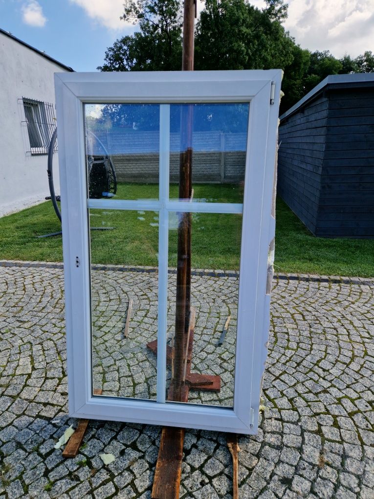 Okno 92x166.5 pcv 100x172-3szt. z 116x163 demontażu duży