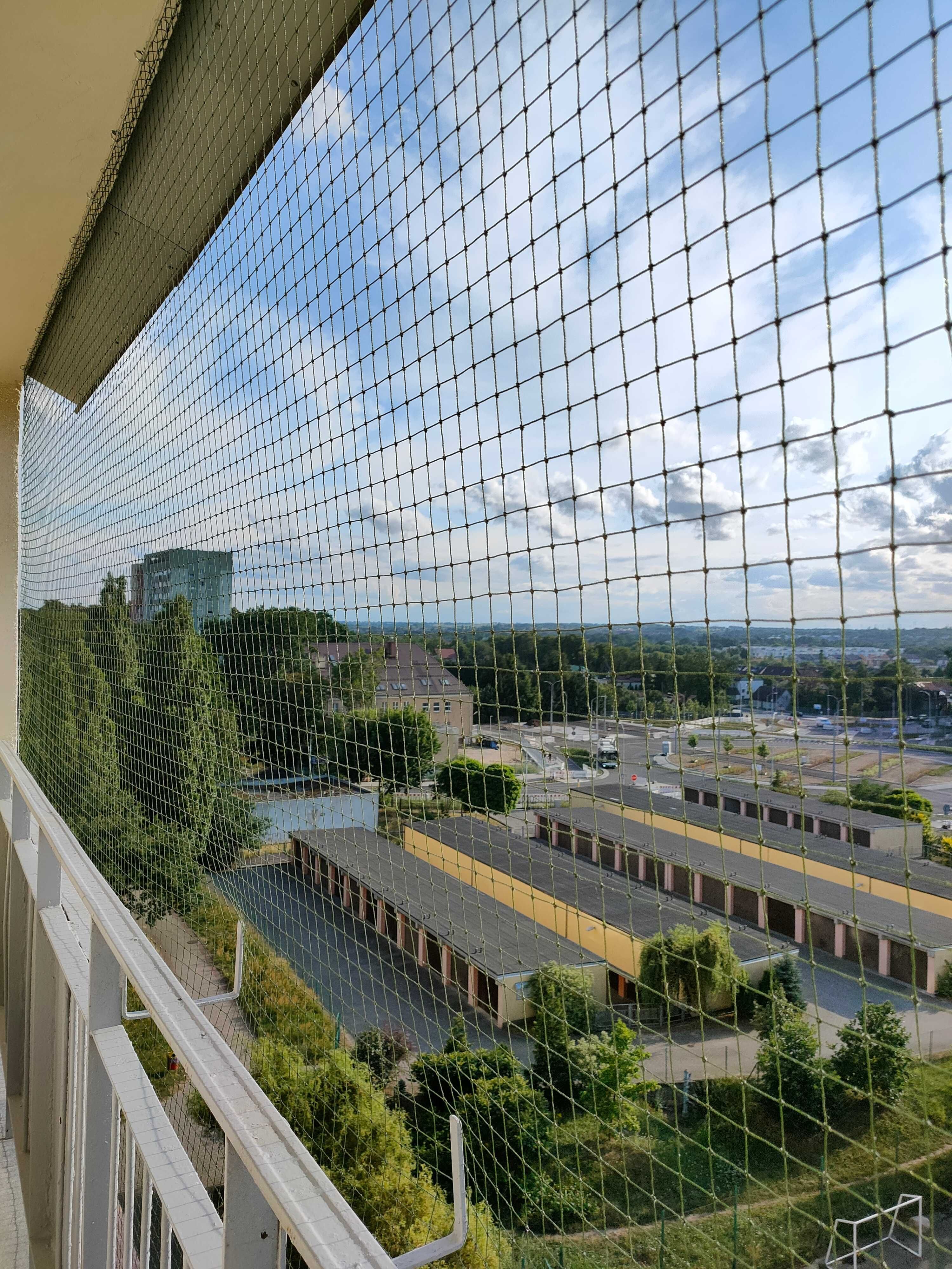 Siatka dla kota, siatka na balkon, taras, przed gołębiami, moskitiery