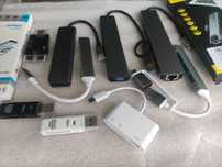 Хаб Адаптер USB 3.0 Type-C HDMI LAN Jack 3.5 Картридер SD TF Macbook