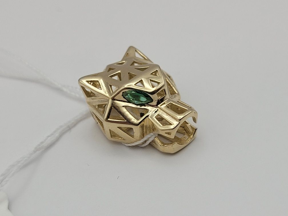 Nowy złoty charms, złoto 585, kot pantera tygrys Waga 1.92 gr