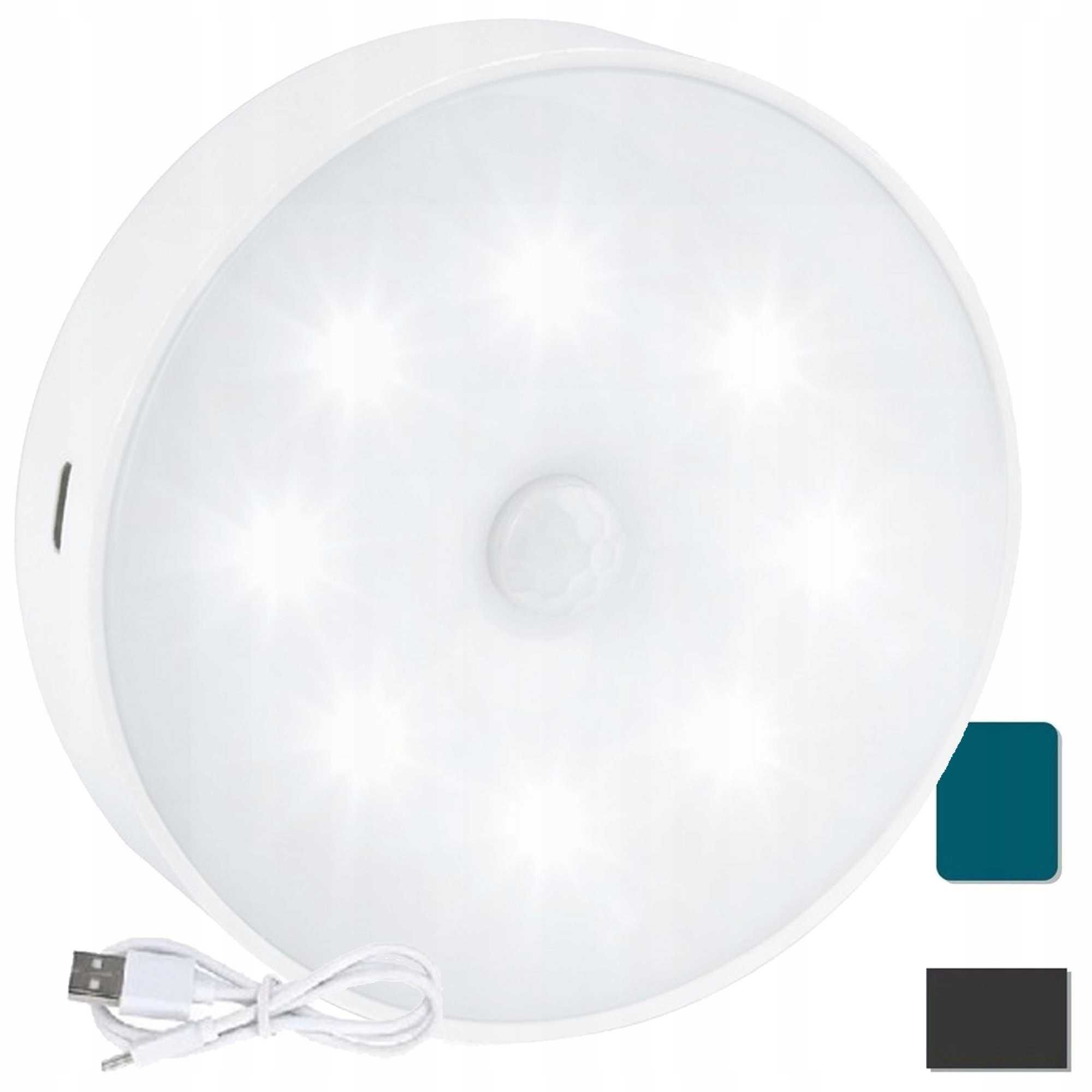 Lampka nocna LED bezprzewodowa z czujnikiem ruchu i zmierzchu magnes