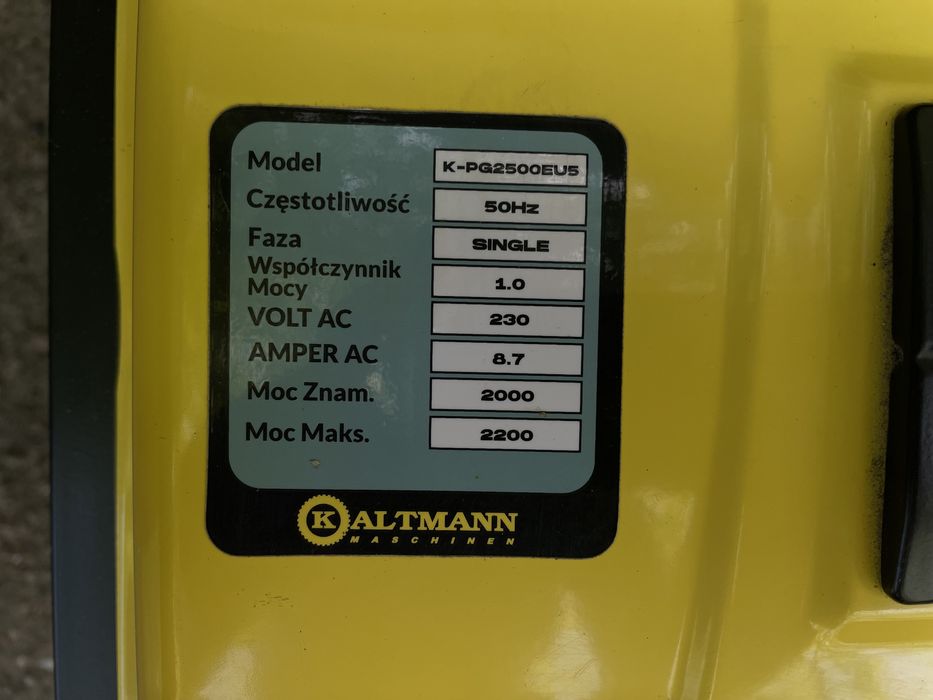 Генератор Kaltman k pg2500eu5 2kw