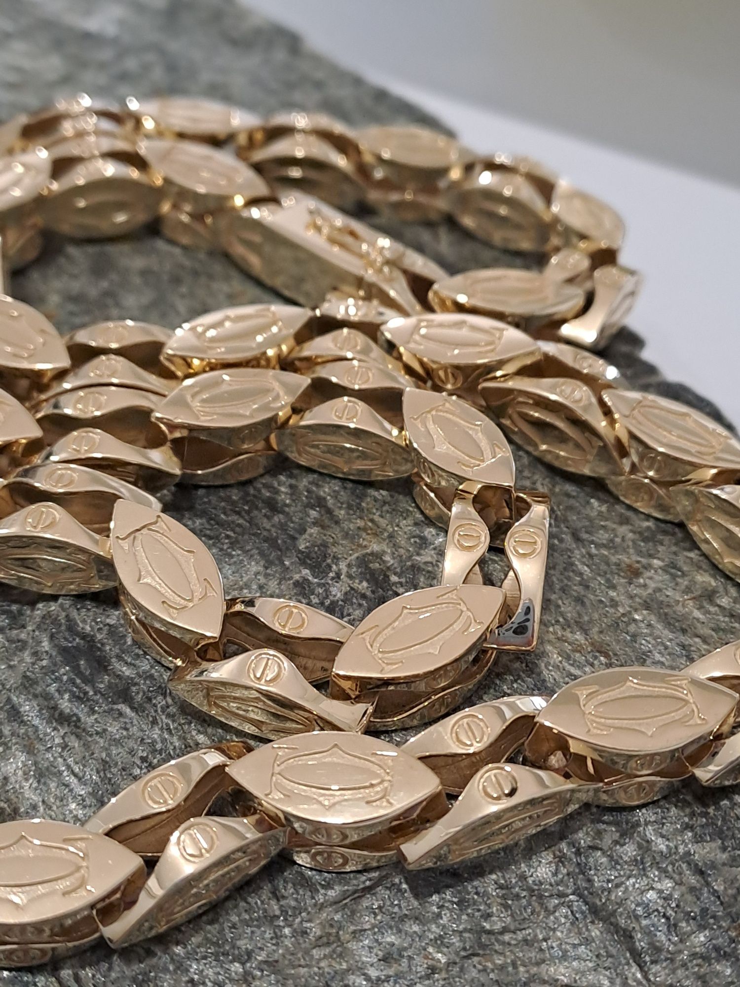 Złoty Łańcuch splot Cartier 197 g Nowy 67 cm 585 Pełny