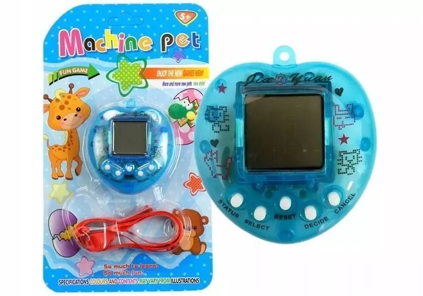 Gra elektroniczna tamagotchi niebieska. Leantoys