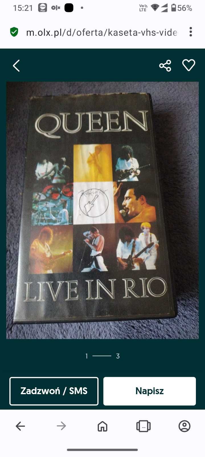 Kaseta VHS Video Queen Live In Rio