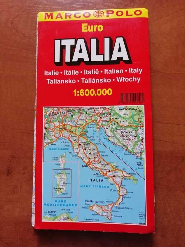 Atlas drogowy samochodowy Marco Polo Italia Włochy.