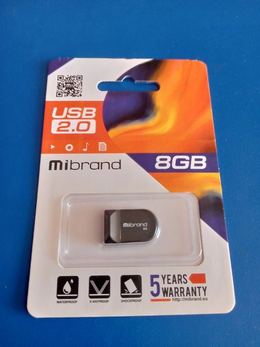 USB Флеш накопичувач Mibrand 8Gb scorpio Blak USB 2.0. Новий