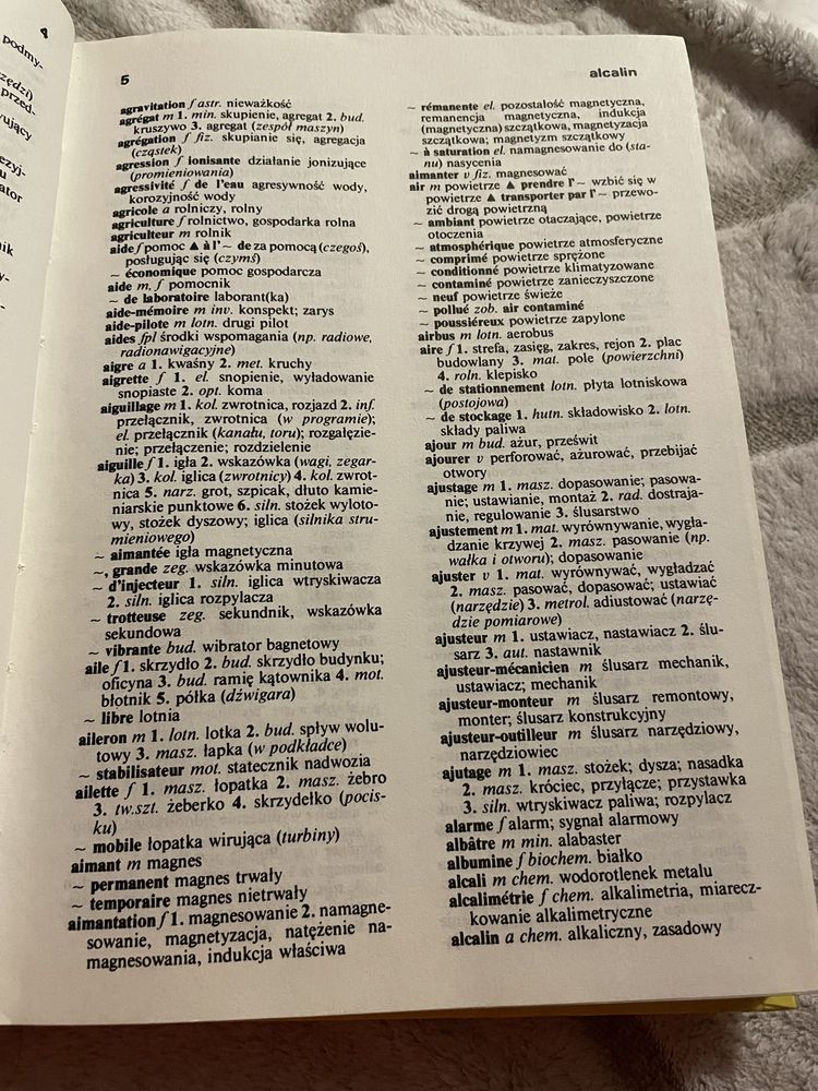 Słownik techniczny Francusko - Polski, Polsko-Francuski