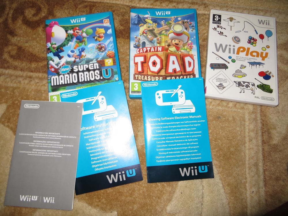 Captain Toad:Treasure Tracker; New Super Mario Bros U; Wii Play