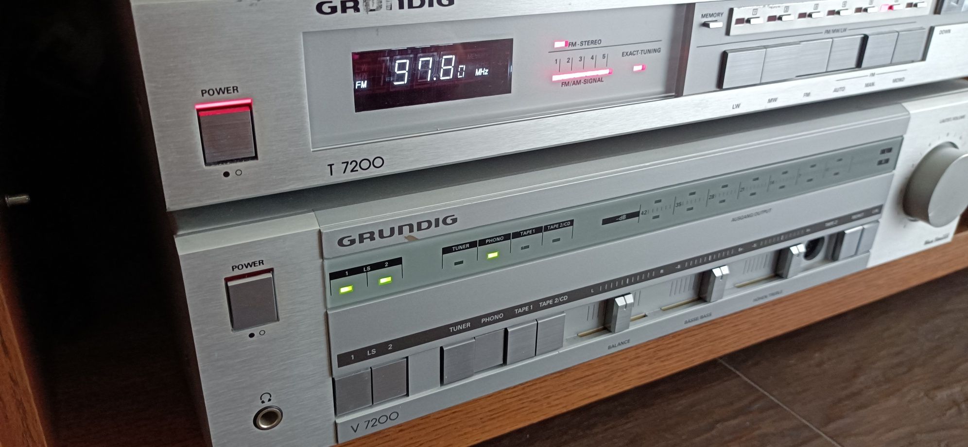 Tuner Grundig TU 7200, wzmacniacz V 7200, deck CF 7400