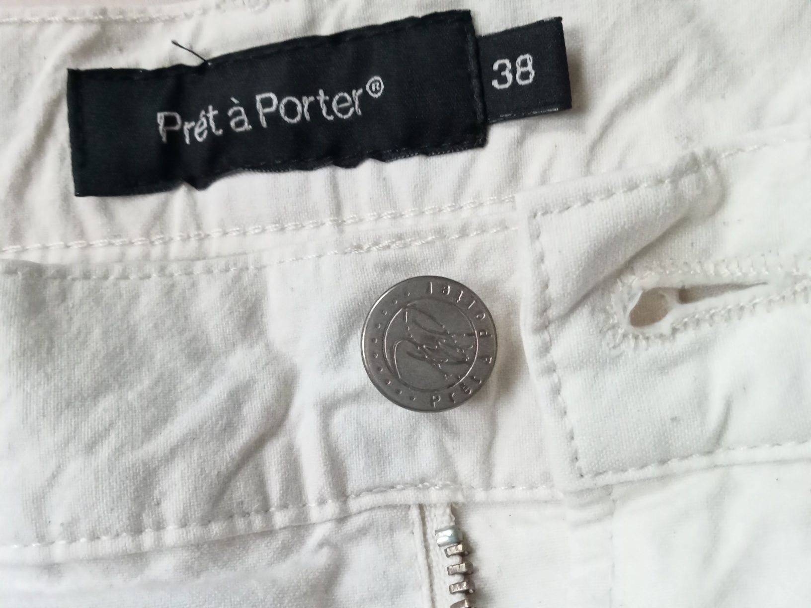 Prêt à Porter bawełniane spodnie 38