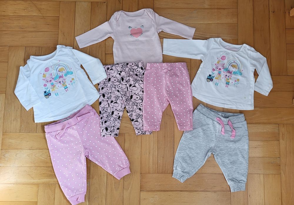 68 mega paka zestaw paczka dla dziewczynki leginsy koszulki snoopy in