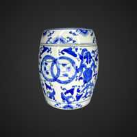 Chiński porcelanowy pojemnik na imbir w stylu ming B41/03122
