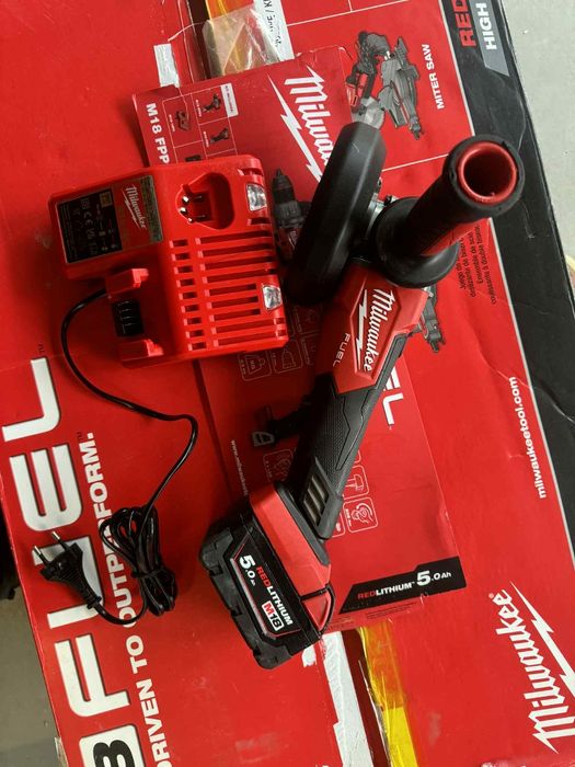 Szlifierka kątowa Milwaukee M18 FSAG125X+Bateria 5.0ah zestaw jak nowy