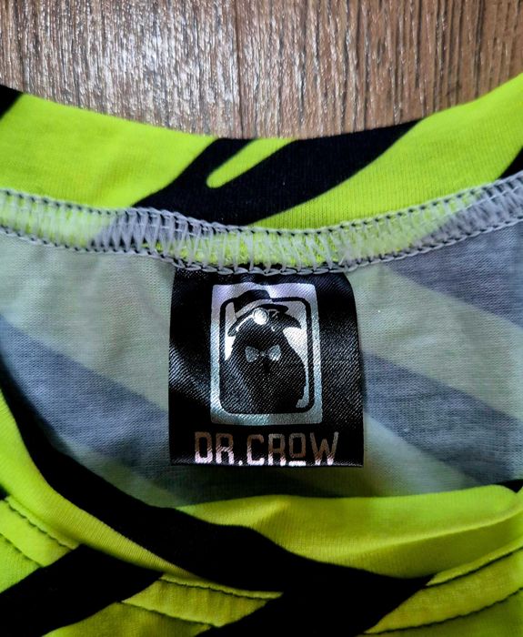 Neonowa żółta bluzka koszulka Dr.Crow rozm. S