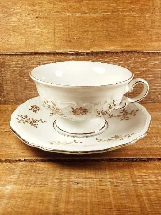 Filiżanka talerzyk komplet porcelana antyk Zeh Scherzer