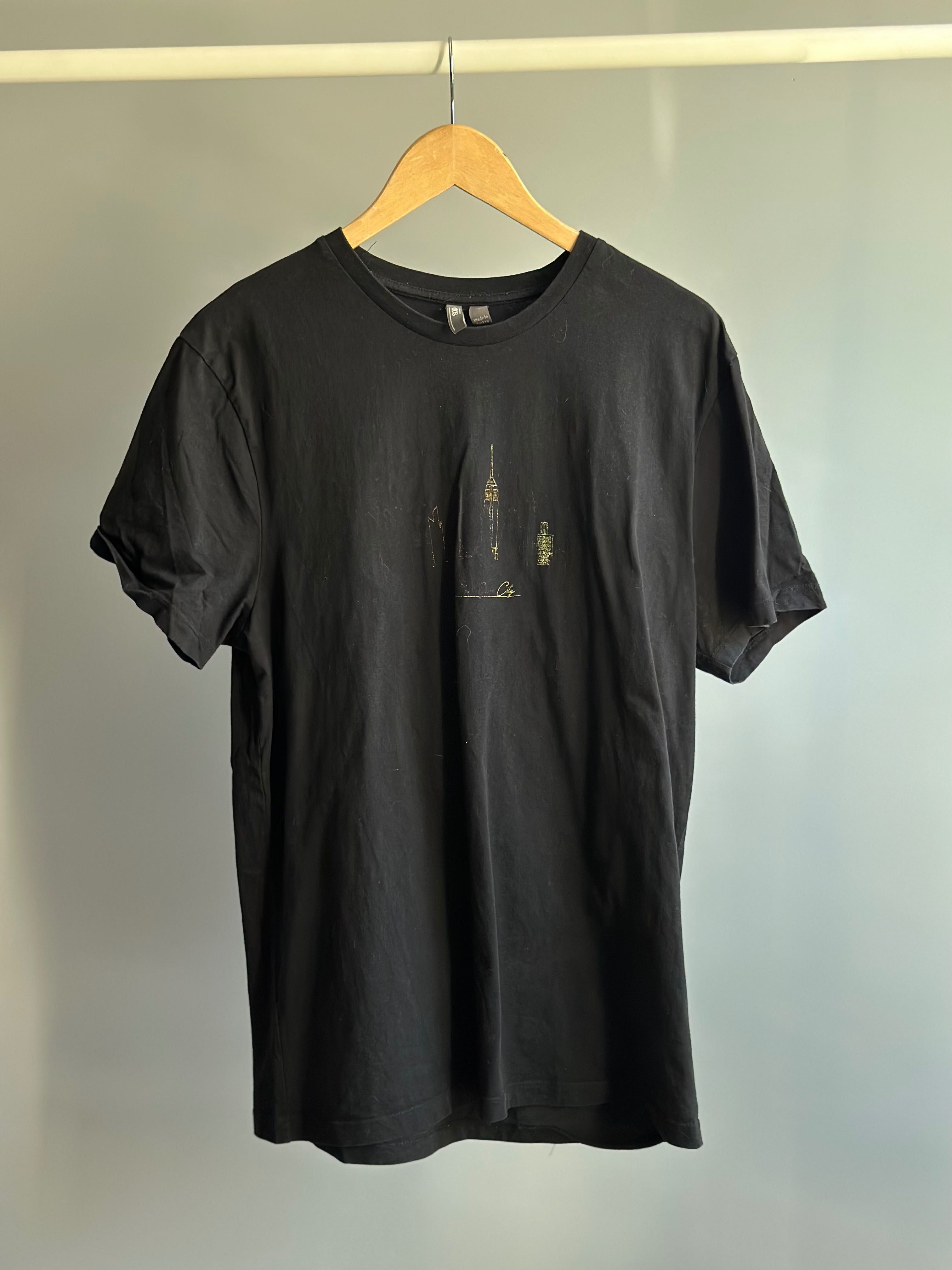 Czarny czarna basic tshirt koszulka bluzka, asos, rozmiar L 40 XL 42