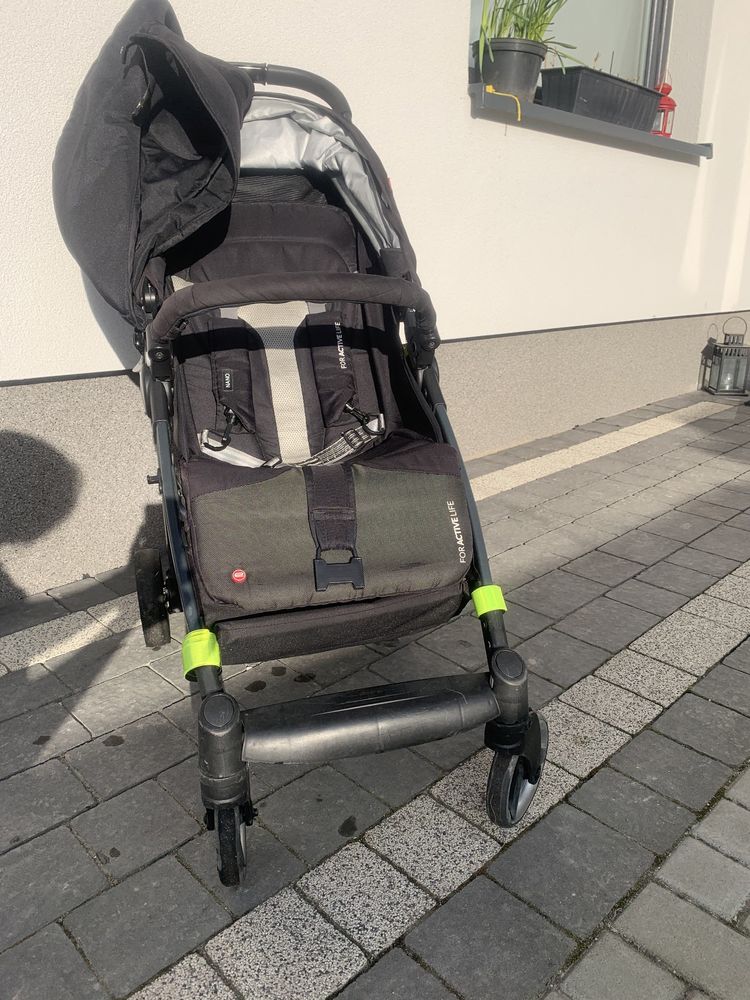 Wózek spacerowy  ESPIRO NANO Czarny+ nowe opony tylne