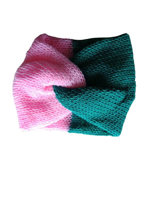 Opaska Handmade turban Węzeł szeroka Podwójna Jesień Zima Dwuwarstwowa